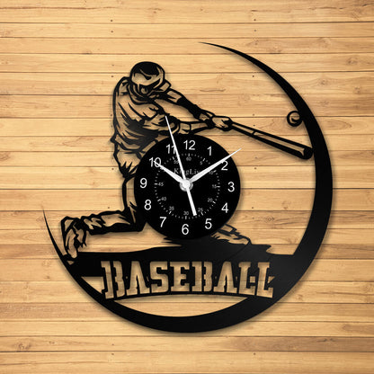 LED Vinyl Wall Clock | Baseball | 12'' | 0223WPB