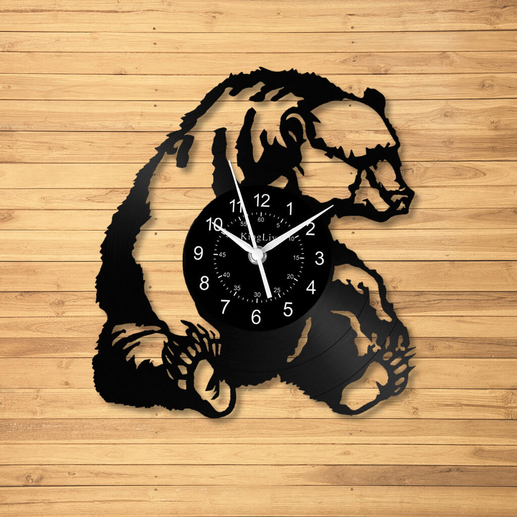 LED Vinyl Wall Clock | Bear | 12'' | 0294WPB