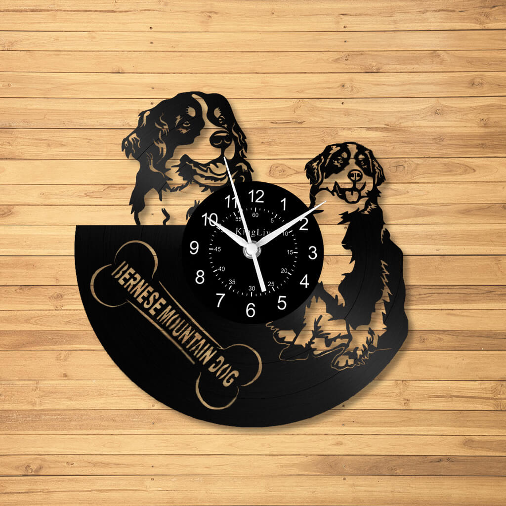 LED Vinyl Wall Clock | Bernese Mountain Dog | 12'' | 0143WPB