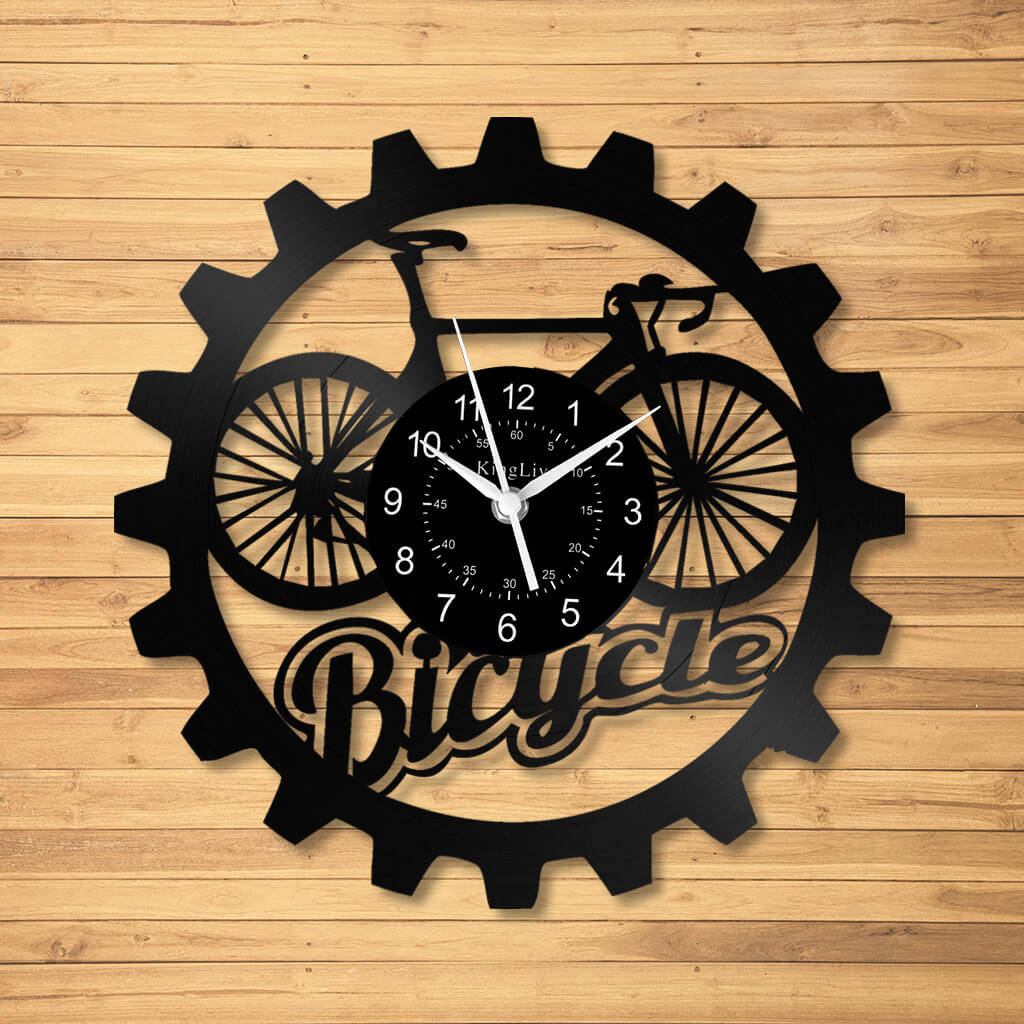 LED Vinyl Wall Clock | Bicycle | 12'' | 0258WPB
