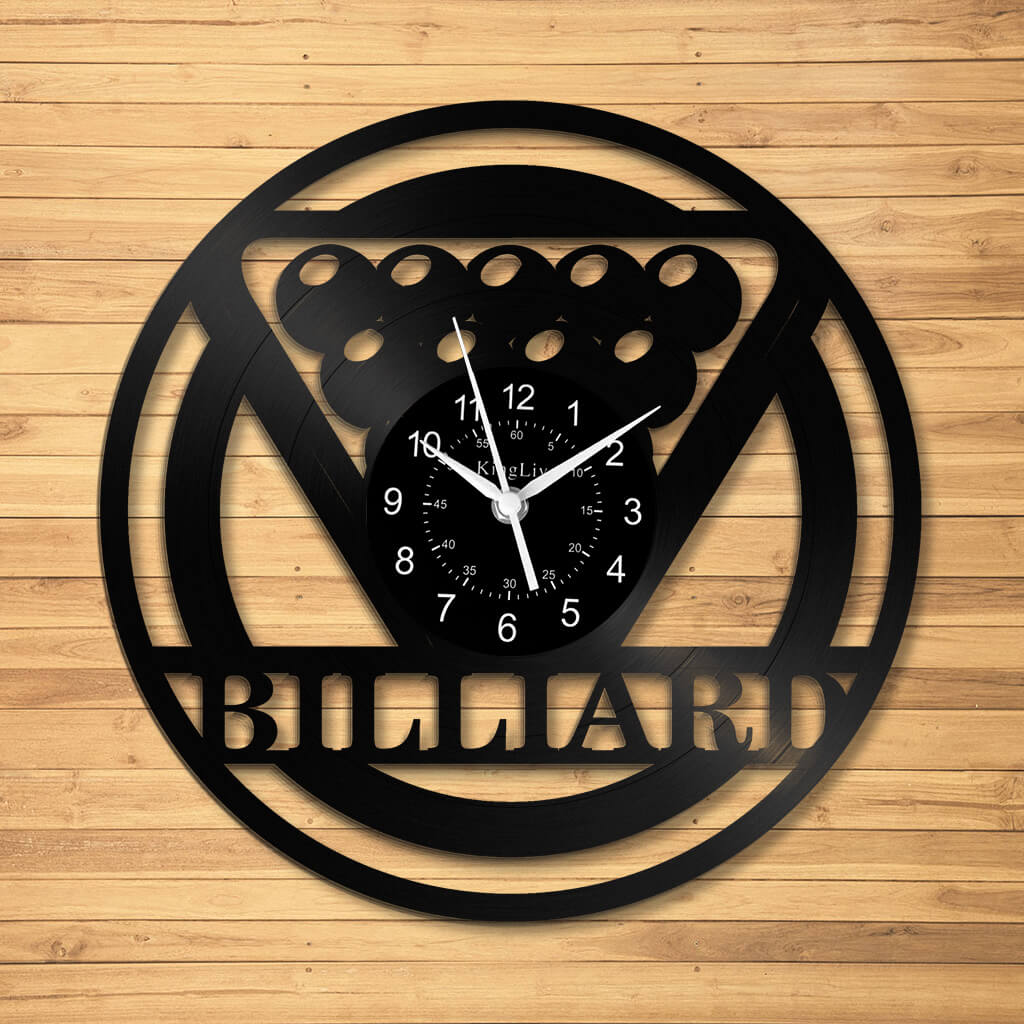 LED Vinyl Wall Clock | Billiards | 12'' | 0229WPB