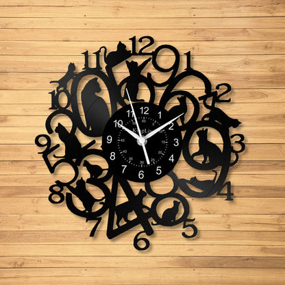 Vinyl Wall Clock | Cat | 12''