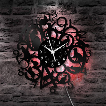 Vinyl Wall Clock | Cats | 12'' | 0281WPB
