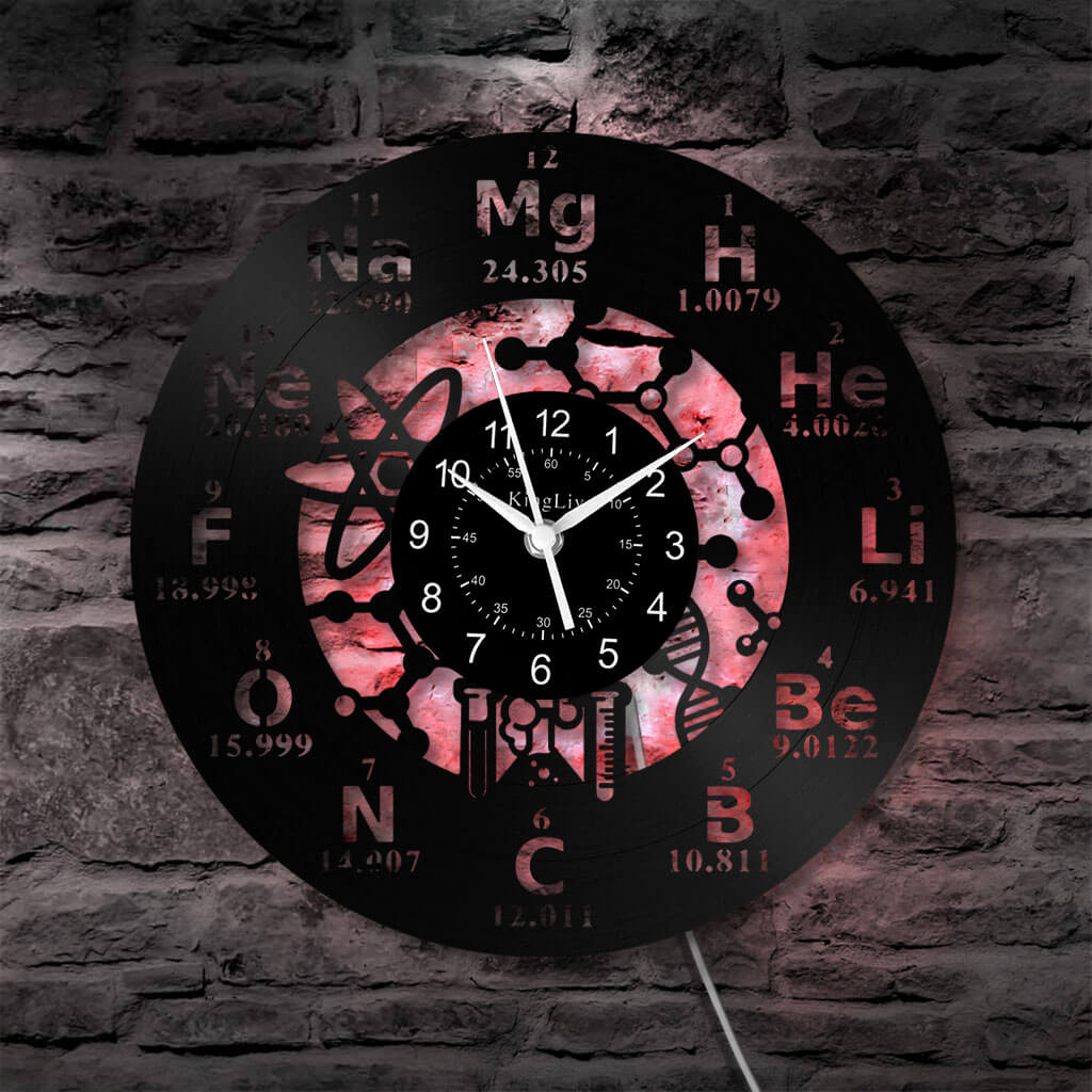 LED Vinyl Wall Clock | Chemistry | 12'' | 0265WPB