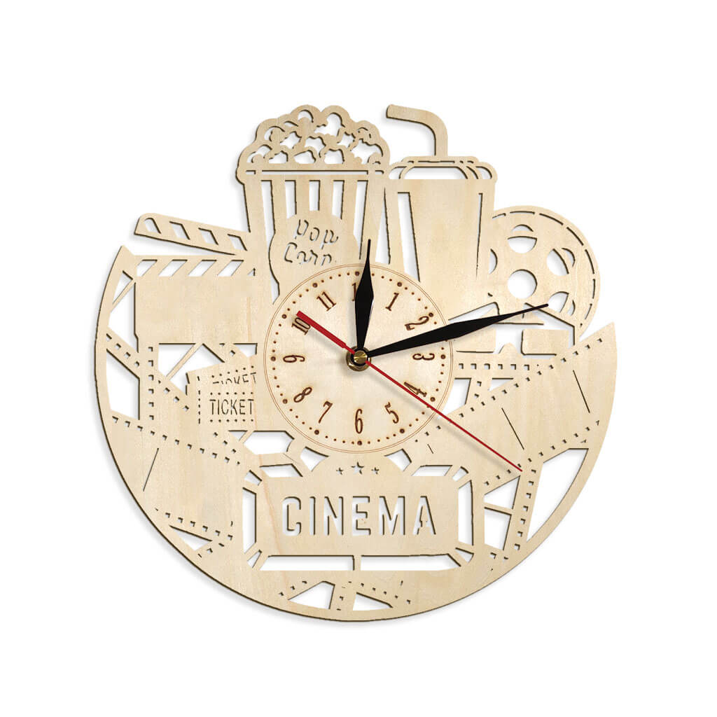 Cinema Custom Wooden Wall Clock
