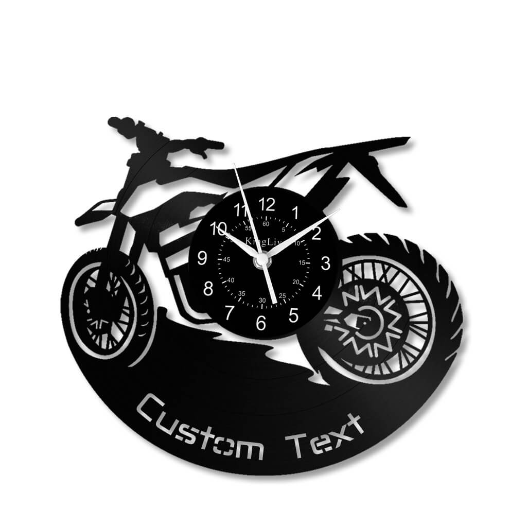 LED Vinyl Wall Clock | Dirt Bike | 12'' | 0217WPB