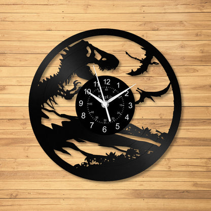 LED Vinyl Wall Clock | Dinosaur | 12'' | 0158WPB