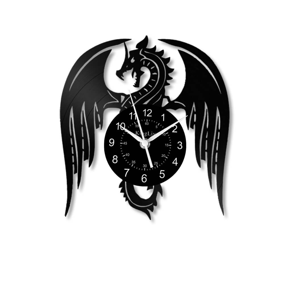 LED Vinyl Wall Clock | Dragon | 12''