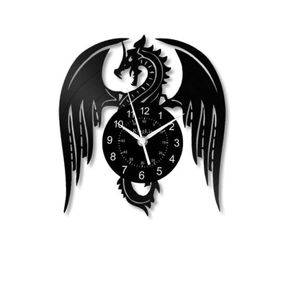 LED Vinyl Wall Clock | Dragon | 12''