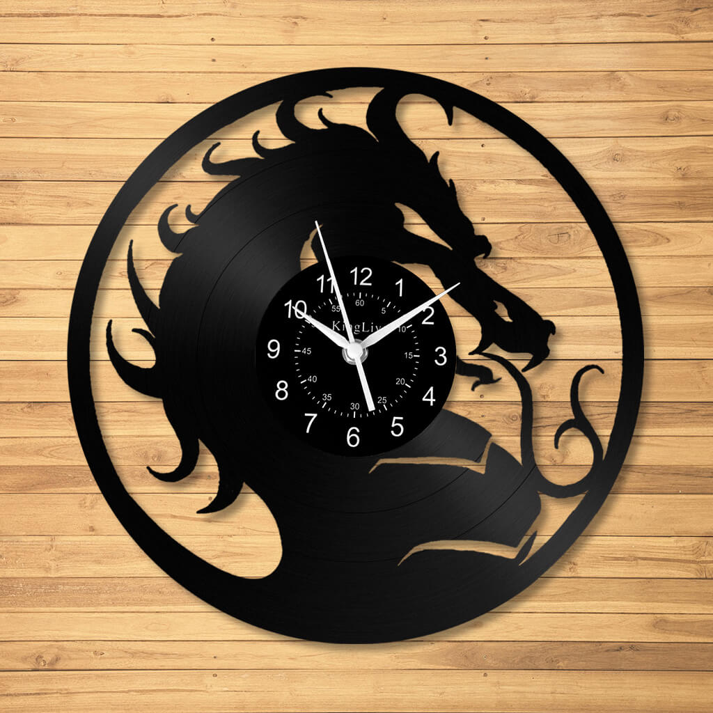 LED Vinyl Wall Clock | Dragon | 12''