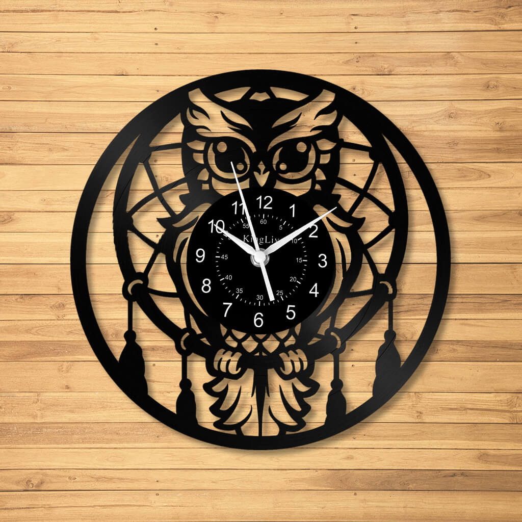 LED Vinyl Wall Clock | Owl