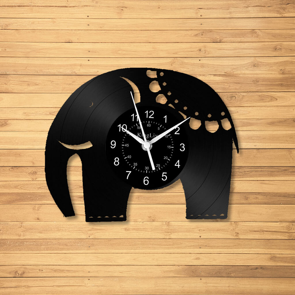 LED Vinyl Wall Clock | Elephant | 12''