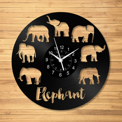 LED Vinyl Wall Clock | Elephant | 12''