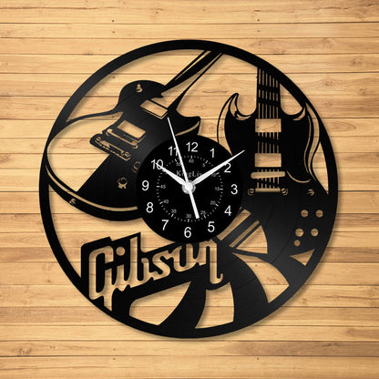 LED Vinyl Wall Clock | Guitar Music | 12''