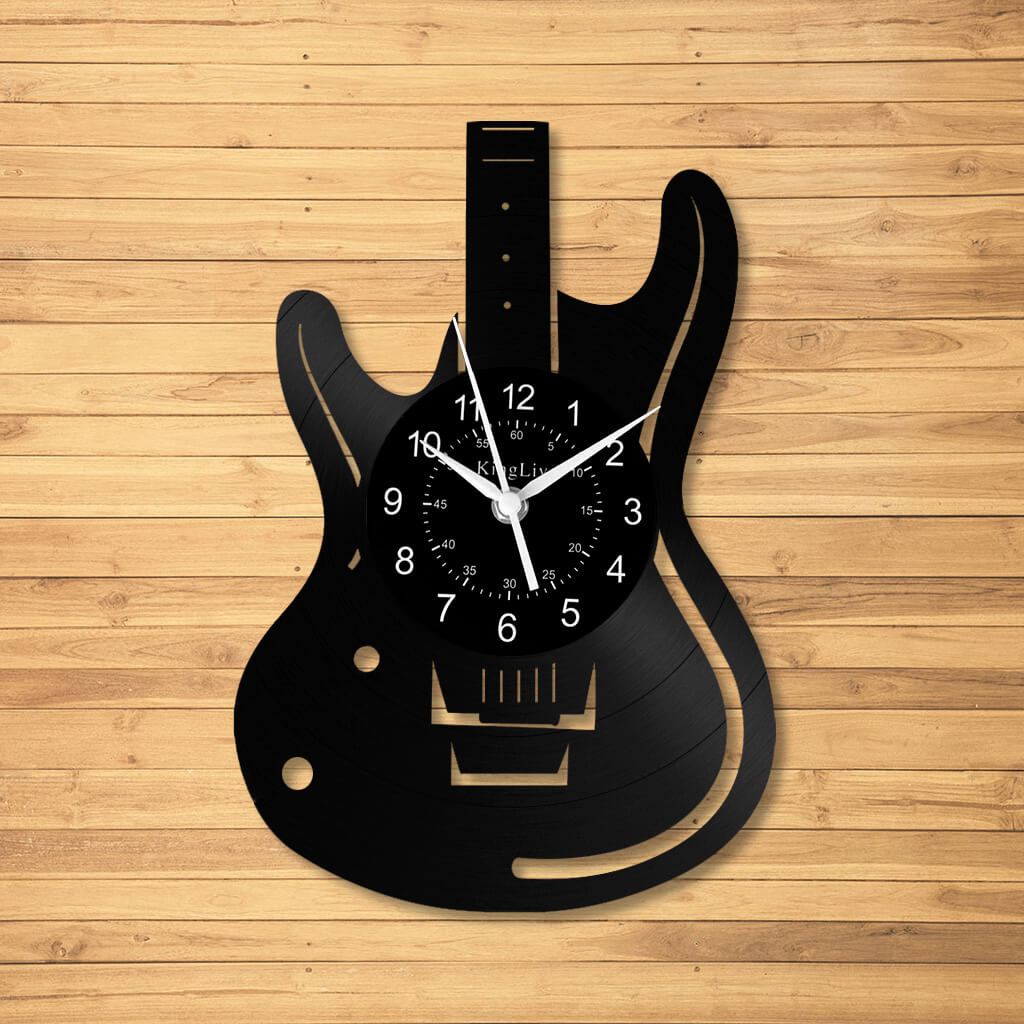 LED Vinyl Wall Clock | Guitar Custom | 12'' | 0264WPB