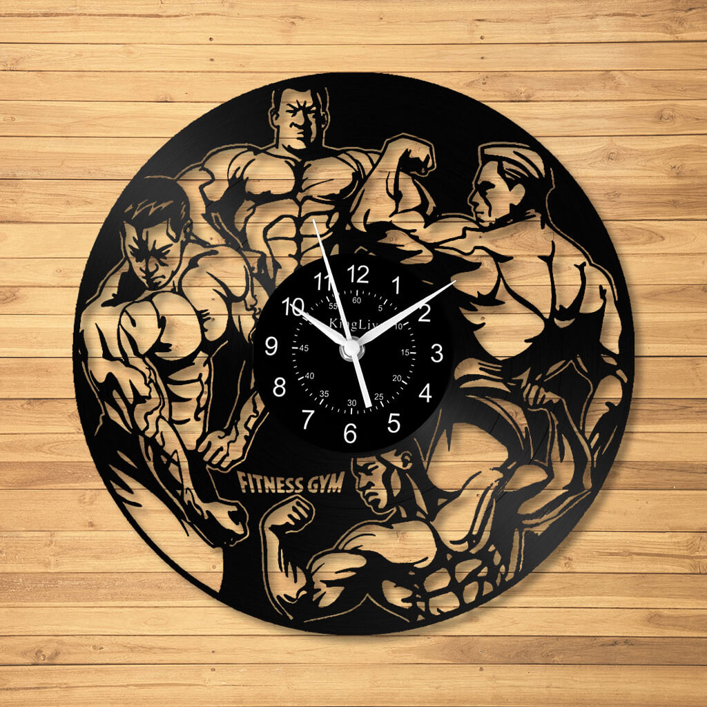 LED Vinyl Wall Clock | Gym | 12'' | 0292WPB