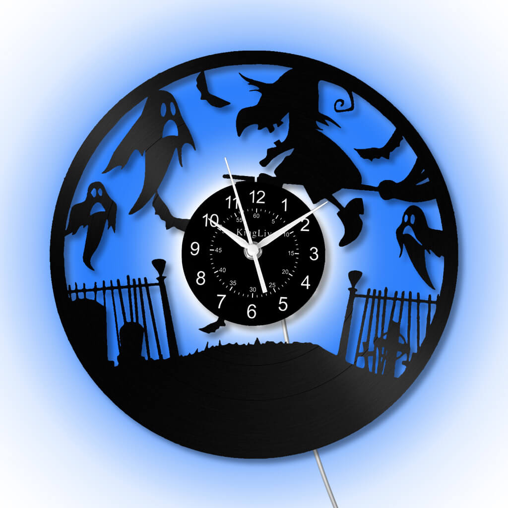 LED Vinyl Wall Clock | Halloween | 12''