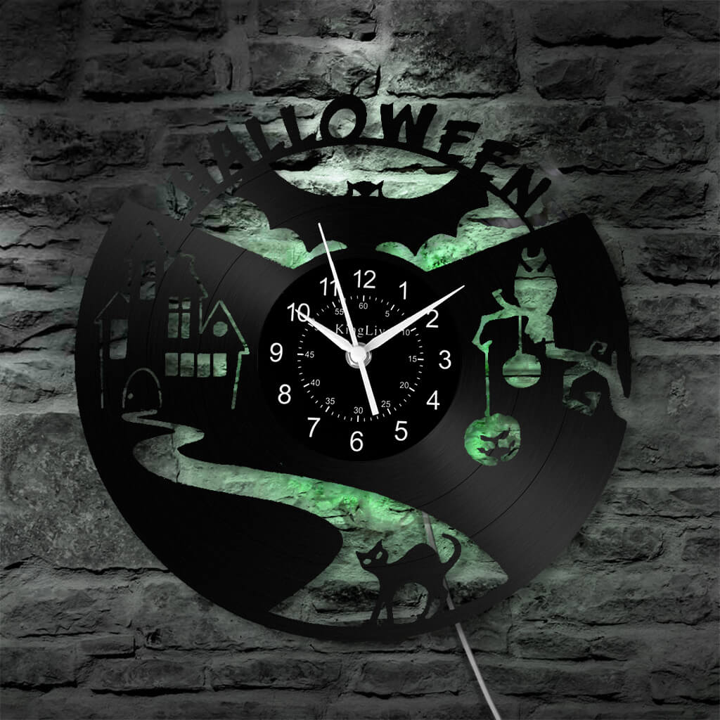 LED Vinyl Wall Clock | Halloween | 12''