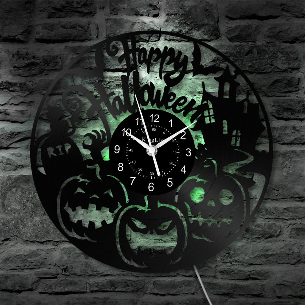 LED Vinyl Wall Clock | Halloween | 12''