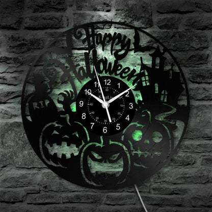 LED Vinyl Wall Clock | Halloween | 12''