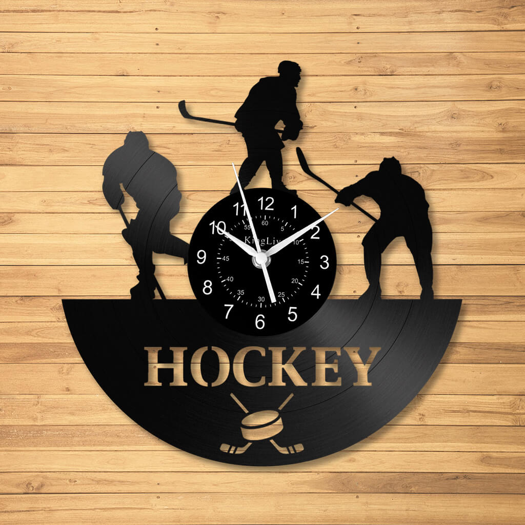 LED Vinyl Wall Clock | Hockey | 12''