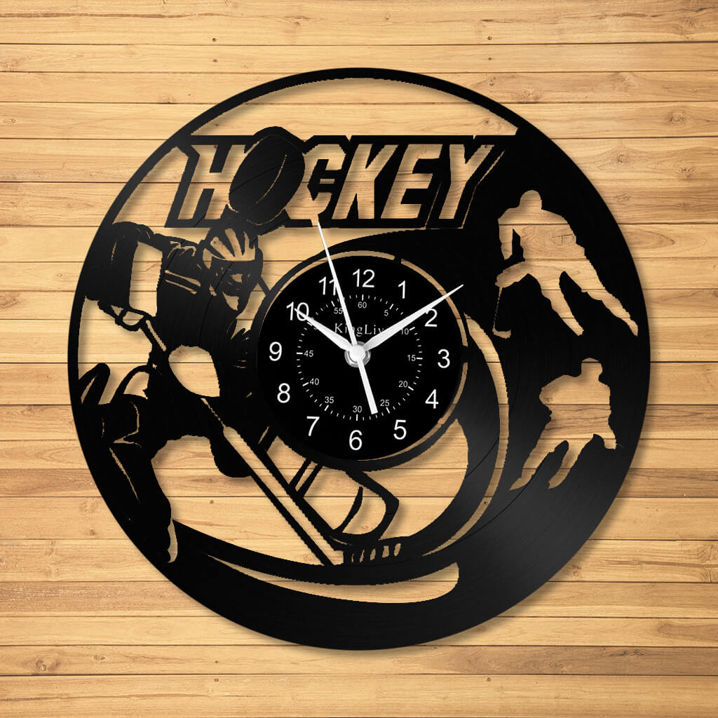 LED Vinyl Wall Clock | Hockey | 12''