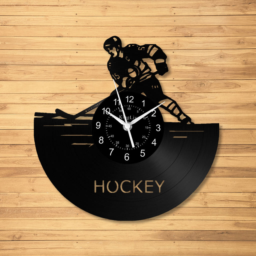 LED Vinyl Wall Clock | Hockey | 12''