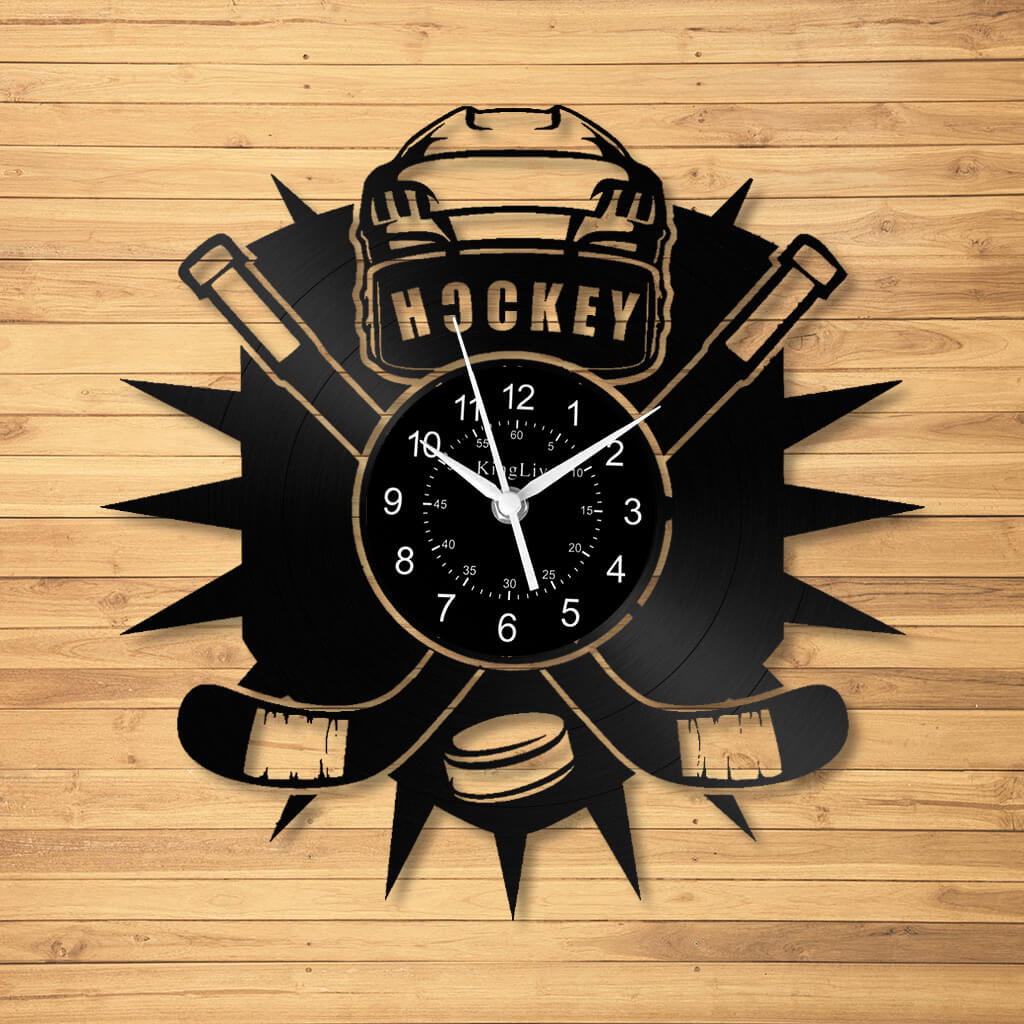 LED Vinyl Wall Clock | Hockey | 12''