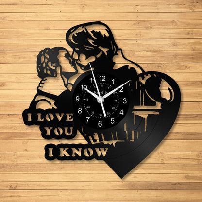 LED Vinyl Wall Clock | I Love You | 12'' | 0218WPB