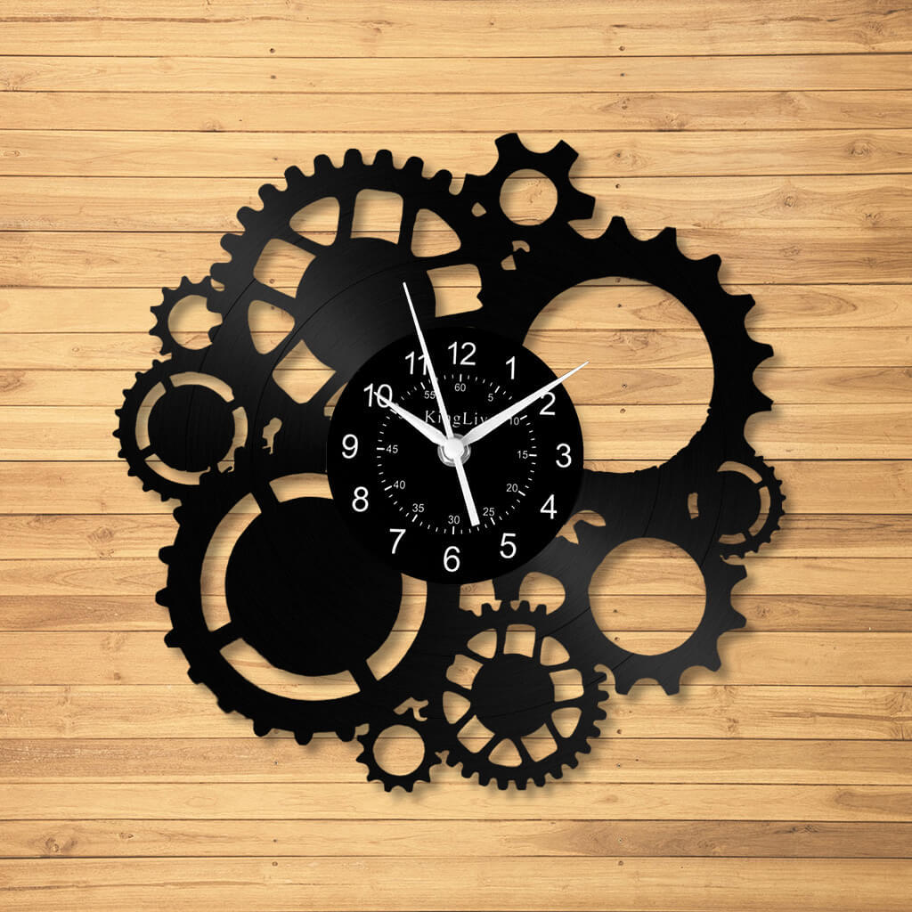 LED Vinyl Wall Clock | Steampunk | 12'' | 0022WPB