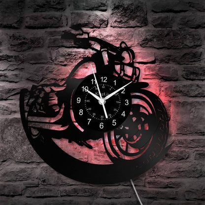 LED Vinyl Wall Clock | Dirt Bike | 12'' | 0217WPB