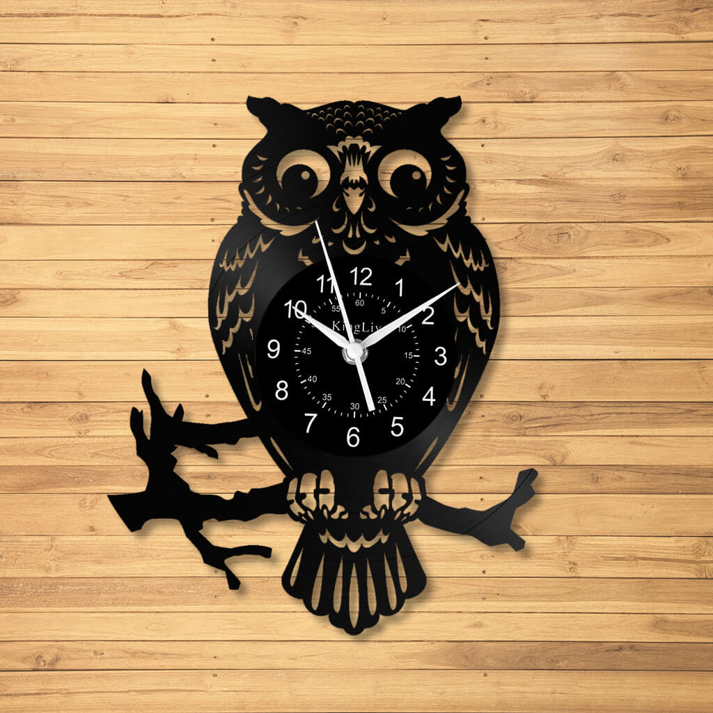 LED Vinyl Wall Clock | Owl