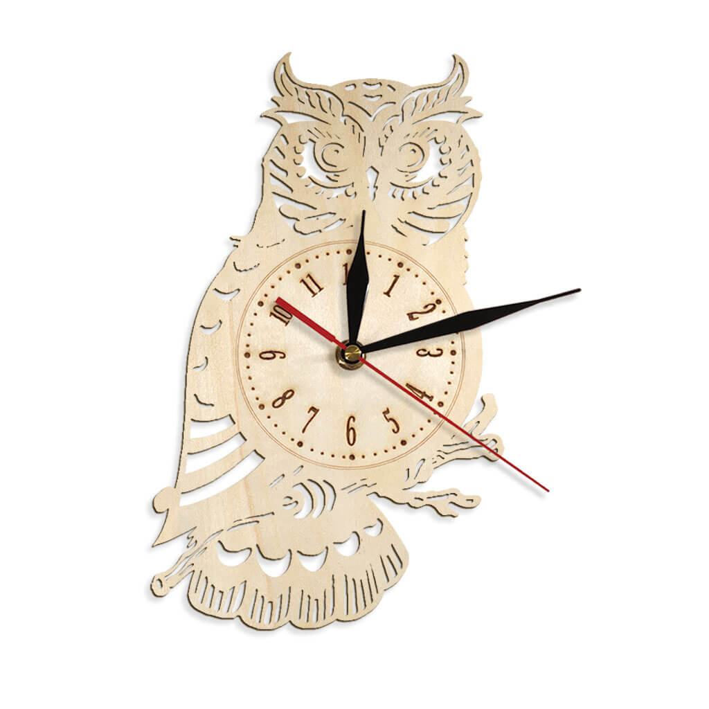 Owl Custom Wooden Wall Clock