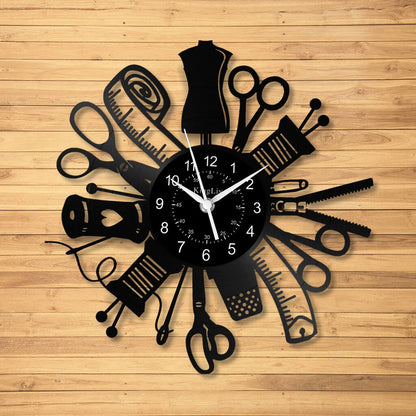 LED Vinyl Wall Clock | Sewing | 12'' | 0211WPB