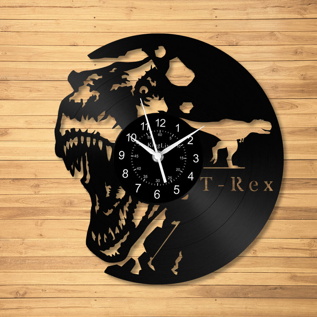 LED Vinyl Wall Clock | Dinosaur | 12'' | 0300WPB