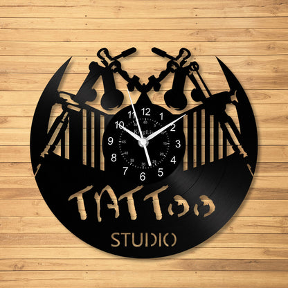 LED Vinyl Wall Clock | Tattoo Studio | 12'' | 0232WPB