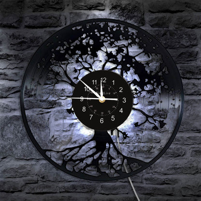 LED Vinyl Wall Clock | Tree of Life | 12'' | 0130WPB