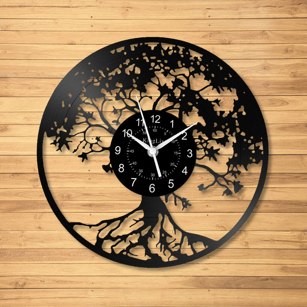 LED Vinyl Wall Clock | Tree of Life | 12'' | 0130WPB