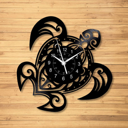 LED Vinyl Wall Clock | Turtle | 0112WPB