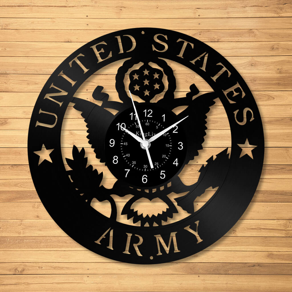LED Vinyl Wall Clock |  United States Army | 12'' | 0276WPB