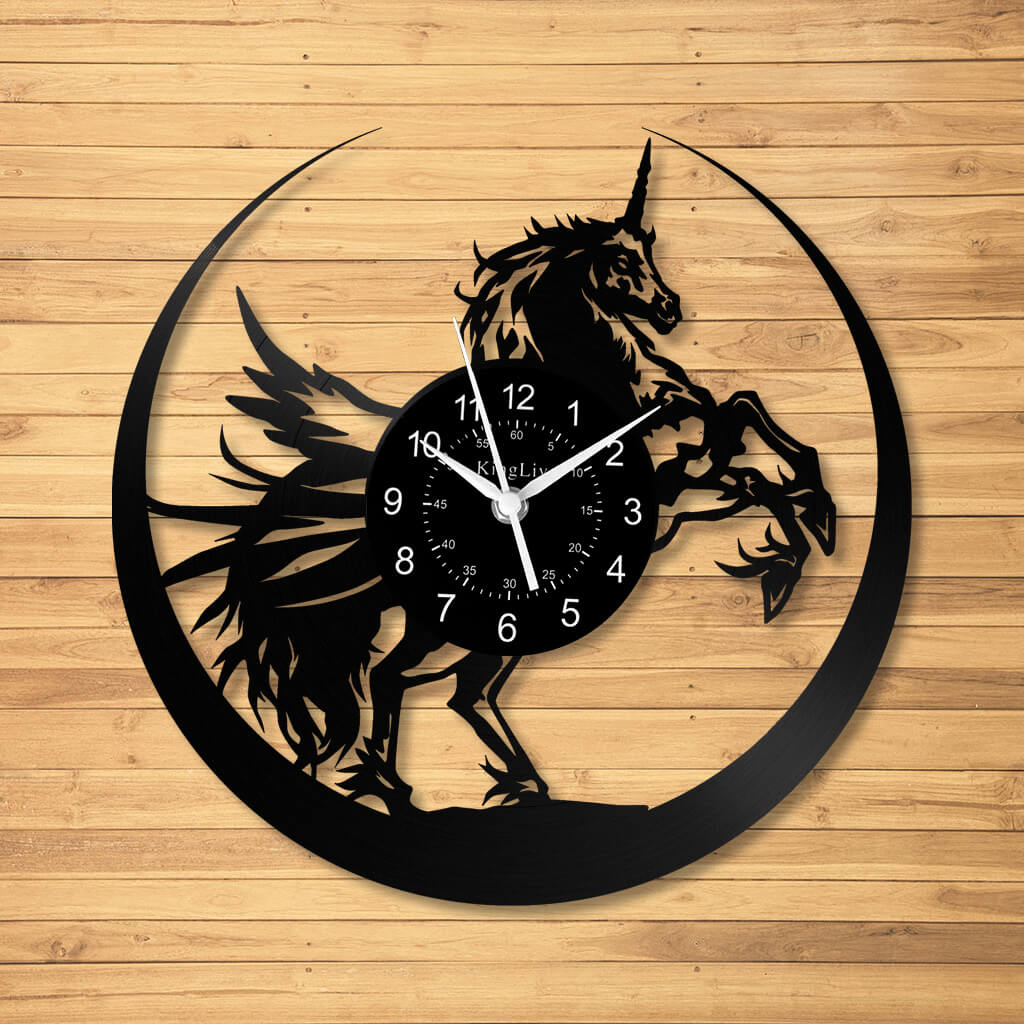 LED Vinyl Wall Clock | Unicorn | 12'' | 0306WPB