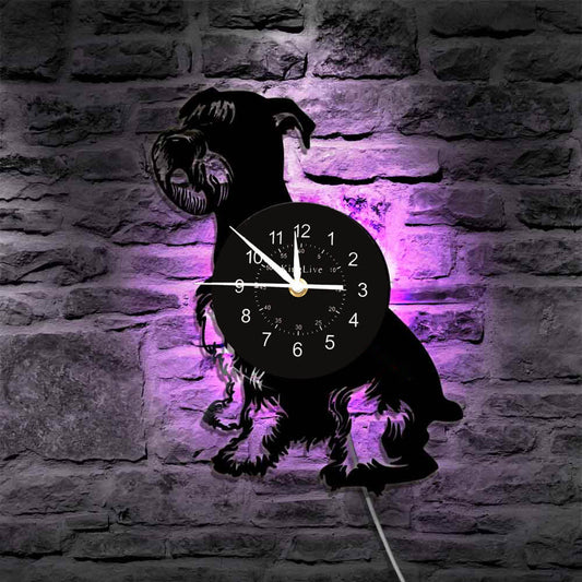 Dog Led Vinyl Record Wall Clock