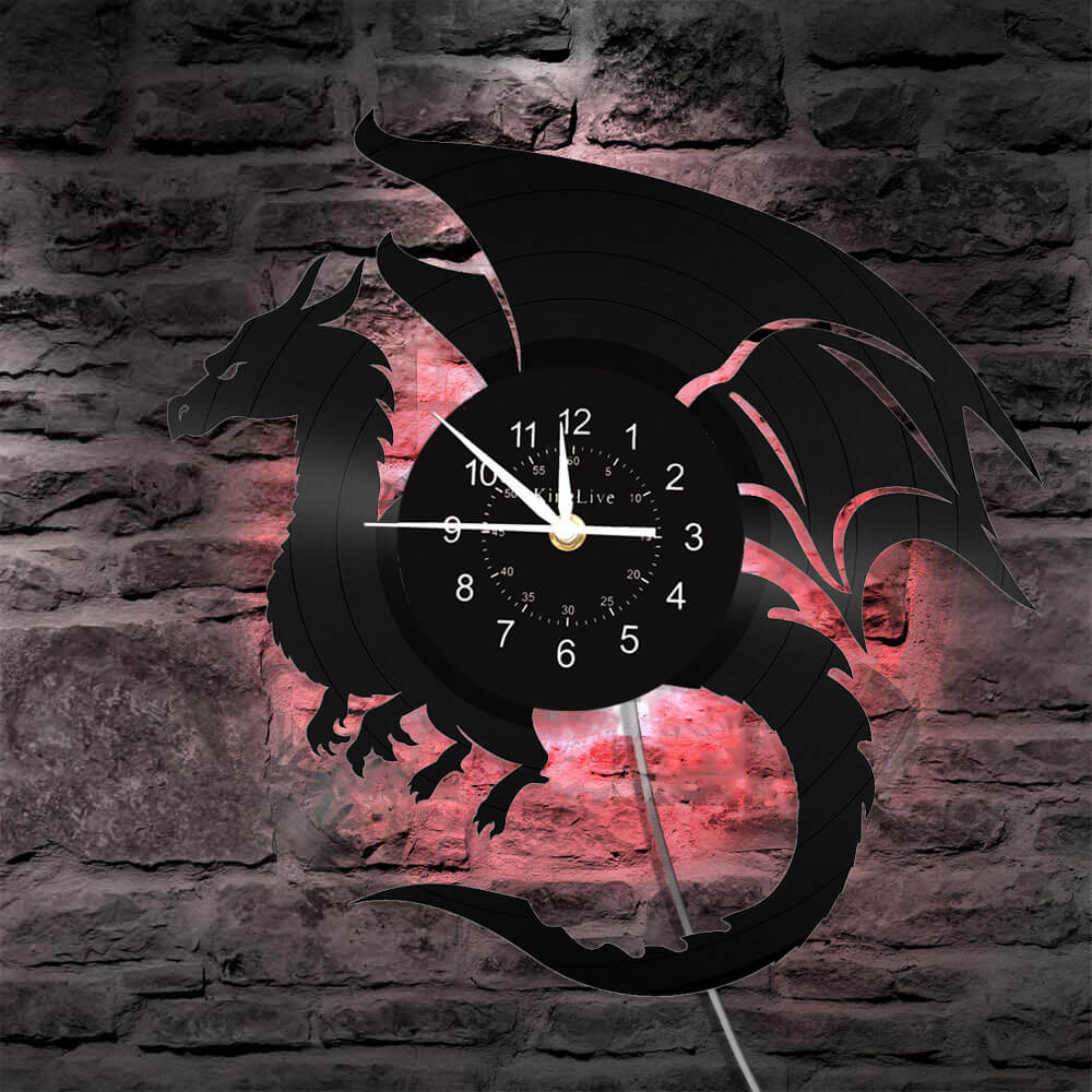 Dragon Led Vinyl Record Wall Clock