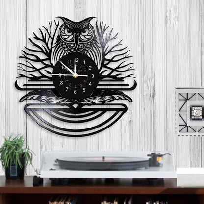 LED Vinyl Wall Clock | Owl | 12'' | 0162WPB
