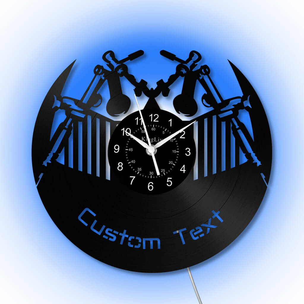 LED Vinyl Wall Clock | Tattoo Shop Name | 12'' | 0308WPB