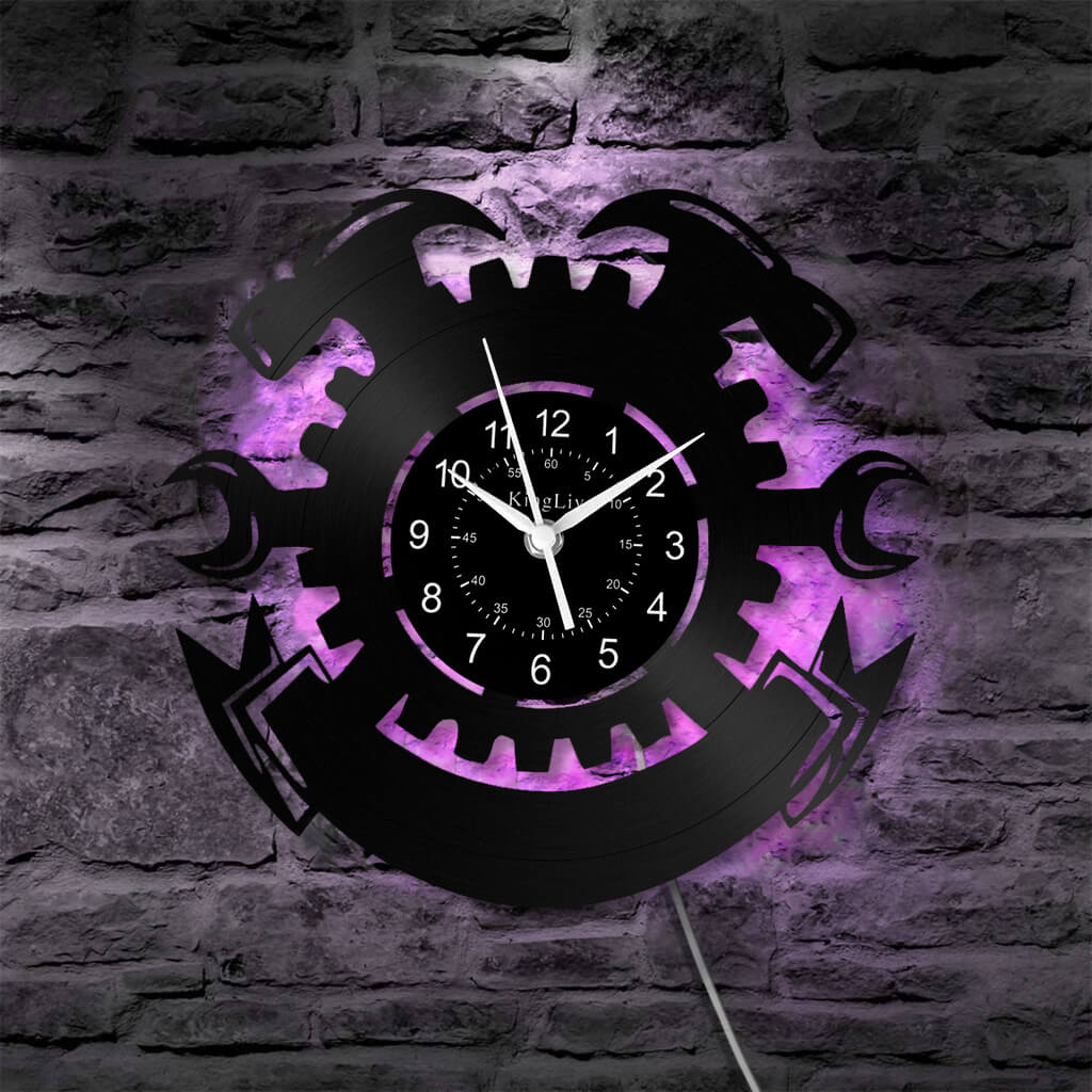 LED Vinyl Wall Clock | Garage | 12'' | 0290WPB