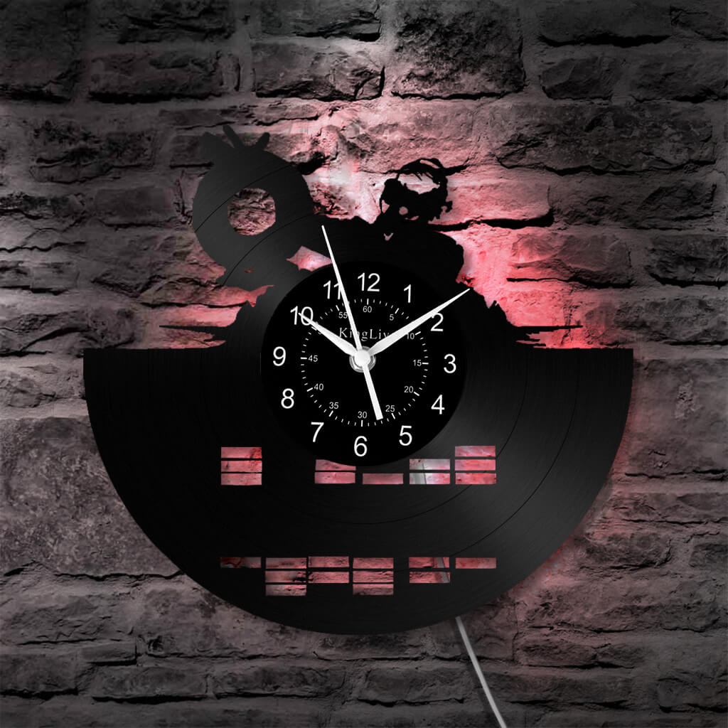 LED Vinyl Wall Clock | Custom DJ Name | 12''