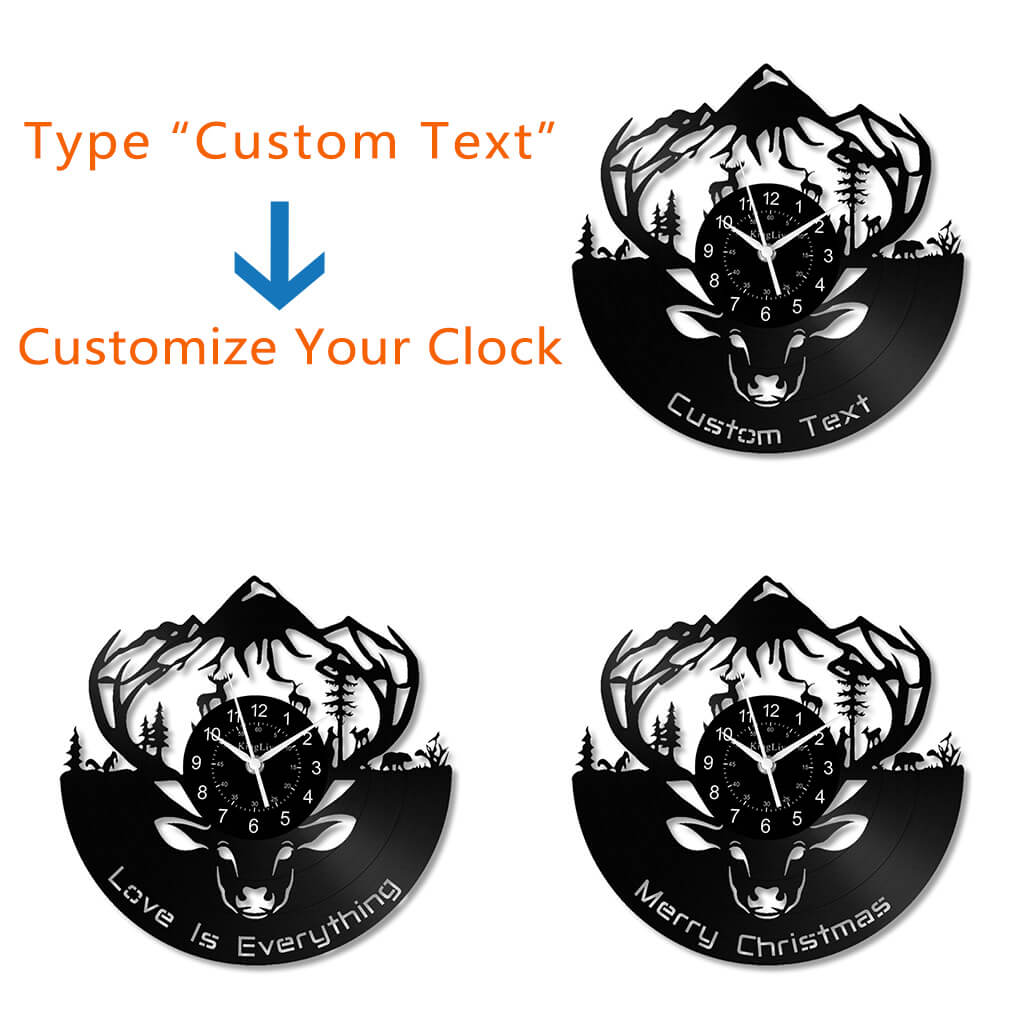 LED Vinyl Wall Clock | Moose Deer