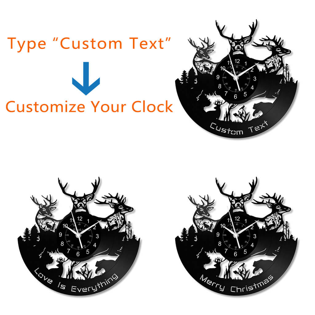 LED Vinyl Wall Clock | Moose Deer