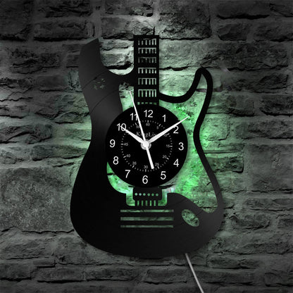 LED Vinyl Wall Clock | Guitar Custom | 12'' | 0264WPB